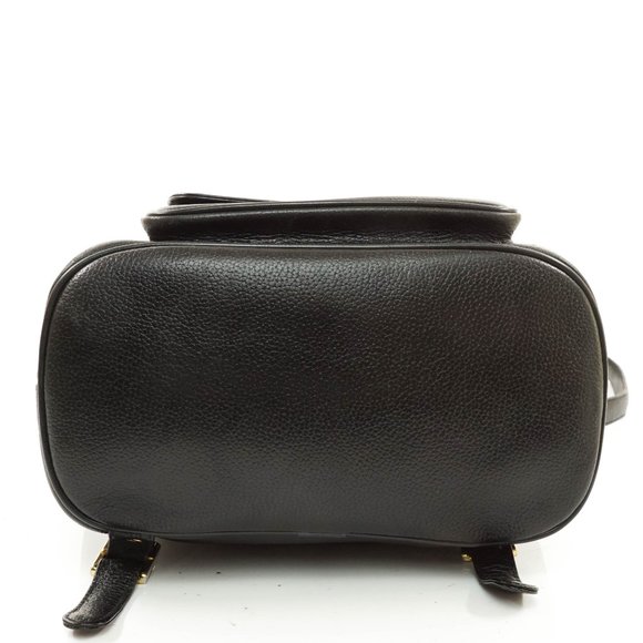 Auth Mcm Back Pack Bag Black Leather #27007M12 main image 13